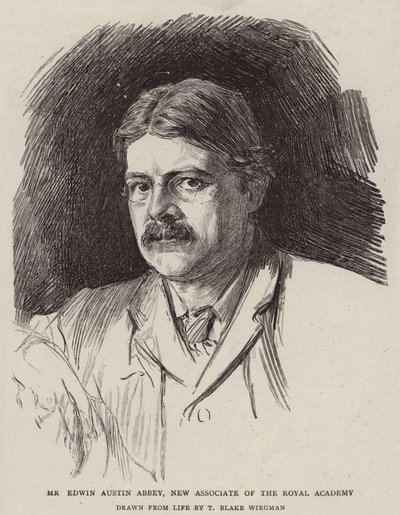 Mr Edwin Austin Abbey, nieuw lid van de Royal Academy door Theodore Blake Wirgman